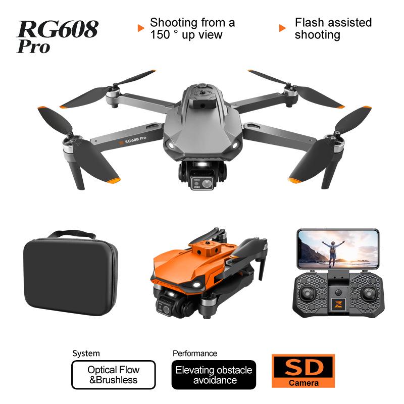 RG608PRO Dual Camera Drone with Obstacle Avoidance, Brushless Motors for Aerial Photography, Remote Controlled Aircraft.