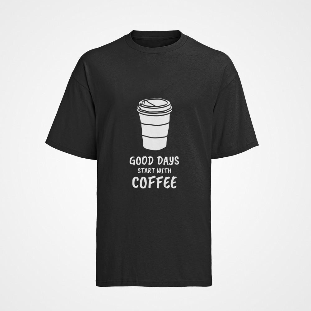 

Herren T-Shirt Bio Baumwolle Kaffee Spruch: Good days Start with Coffee M