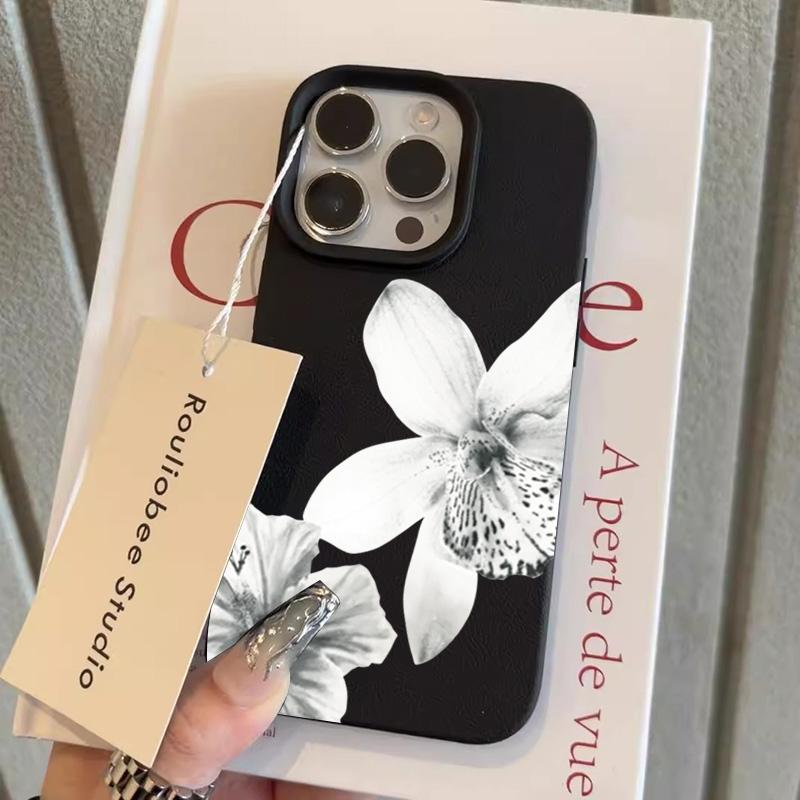 Floral Pattern Phone Case For IPhone 17 16 15 14 13 12 11 Pro Max 13 12 Mini 17Air Shockproof Soft Clear Cases Coque