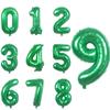32Inch Green Large Numbers Balloons 0 1 2 3 4 5 6 7 8 9 Kids Birthday Ball Digit Wedding Anniversary Figure  Balloons Gift
