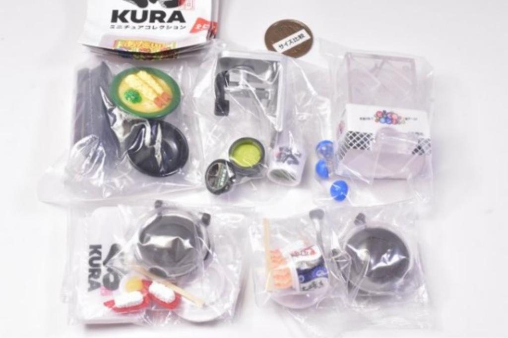 Kura Sushi Miniature Collection X Complete Set of 5 Types, Gachapon Capsule Toy