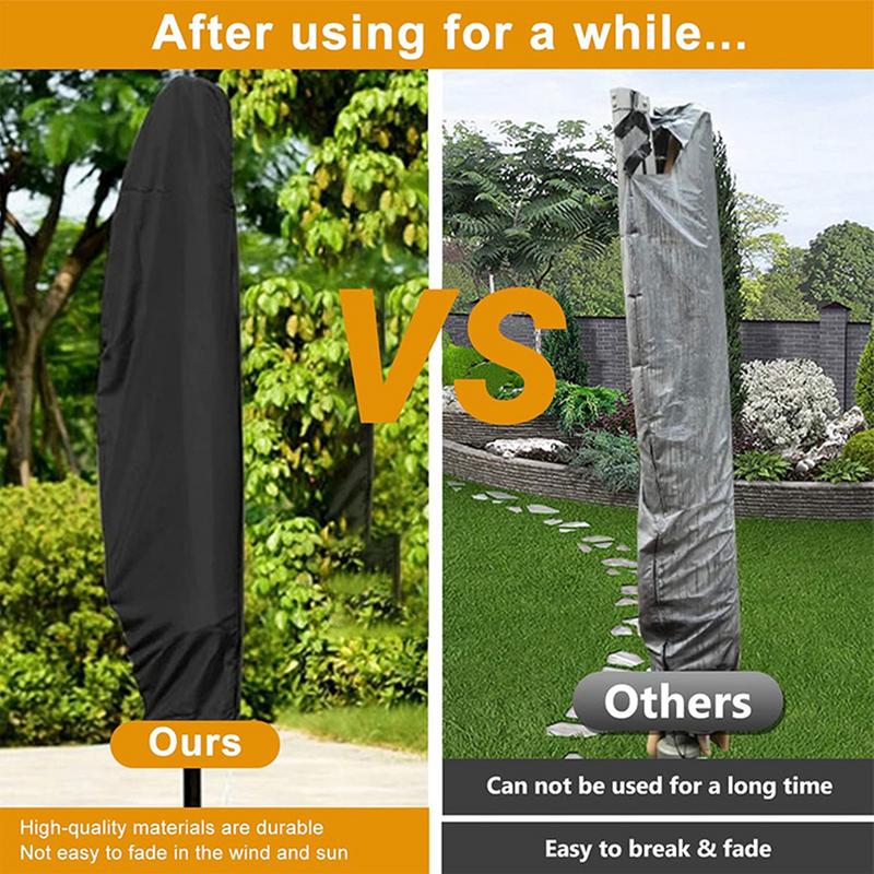 Umbrelă Husă de Patio Exterior Rezistentă la Apă Huse Umbrelă de Piață cu Fermoar Protector Umbrelă Husă Umbrelă de Patio