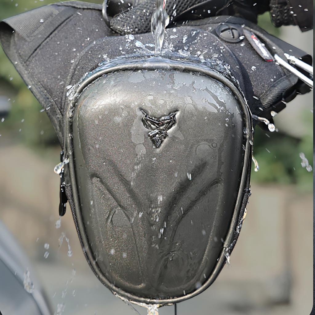 Waterproof Motorcycle Wasit Bag Drop Leg Side Bag Outdoor Casual Moto Bag Fanny Pack Hard Motorbike Hard Shell Hip Belt Backpack