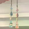 Transparent Keychain Cute Wind Chime Pendant Keyring Mobile Phone Lanyard Kawaii Bag Decorative Accessories Home Decorations