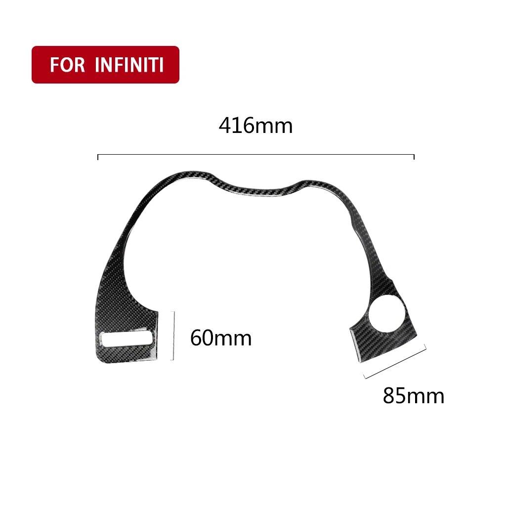 For Infiniti Q50 2014-2022 Car Dashboard Decoration Cover Sticker Decal Trim Auto Interior Accessories Real Carbon Fiber