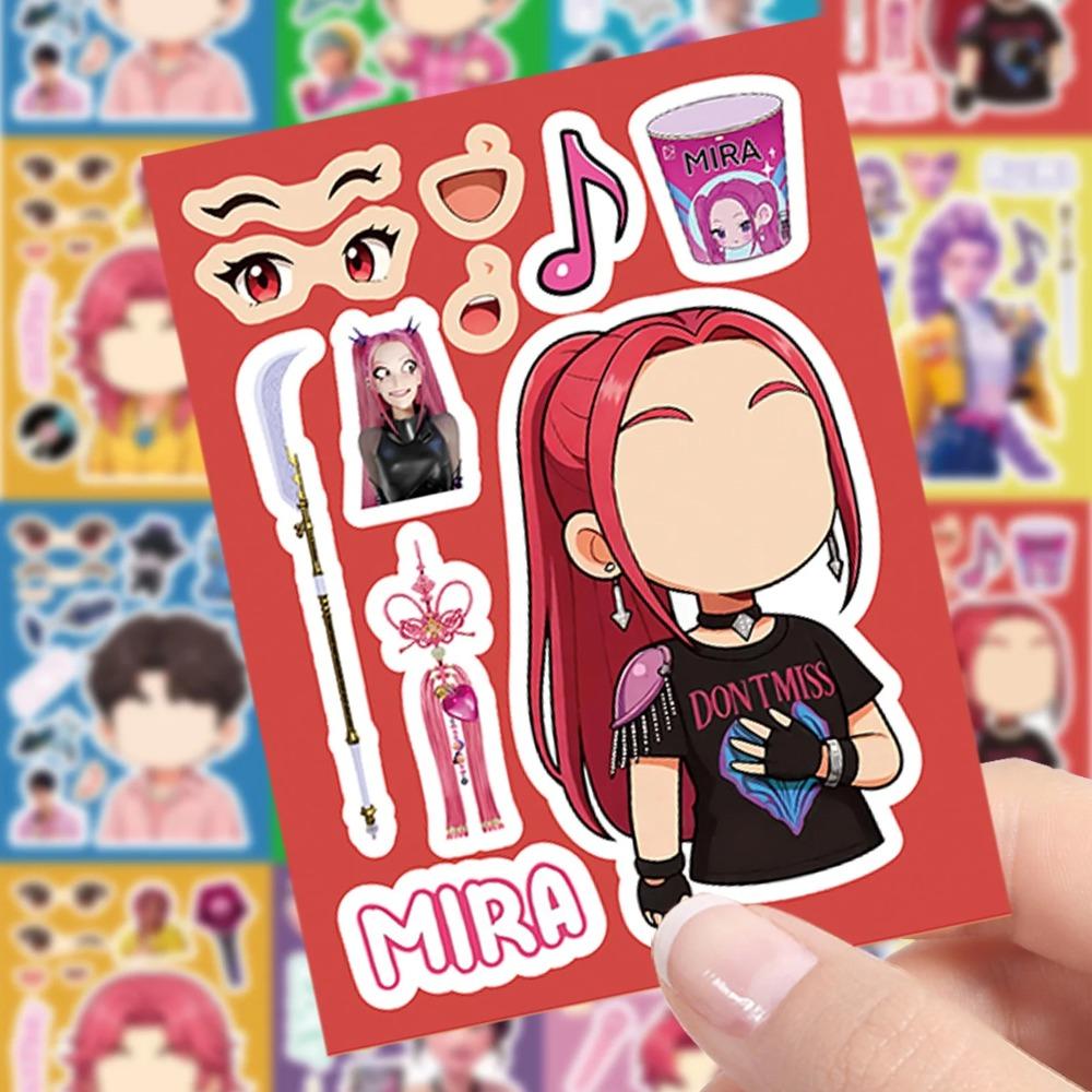 C 8/16 Stück KPop Dämonenjäger Aufkleber - Dekorative Sticker für Handyhüllen, Laptops & Notizbücher Geburtstagsgeschenk für ein Kind