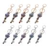 Trendy Crystals Protective Symbol Keychain Sturdy Alloy Craftsmanship for Daily Use or Gifting