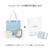 CANAL 4℃ K10 White Gold Blue Stone Drop Earrings