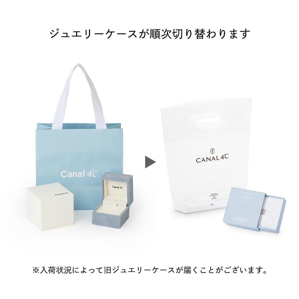 CANAL 4℃ K10 White Gold Blue Stone Drop Earrings