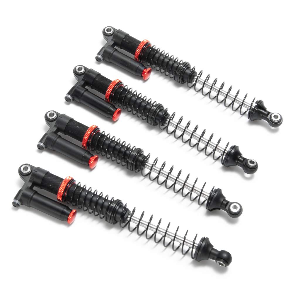 TRZX 4-Piece Aluminum Shock Absorber Assembled Damper 90mm-120mm for 1/10 RC Crawler Axial SCX10 TRX4 D90 (120mm)