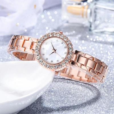 Luxury Women's Bracelet Fashion Watch Rose Gold Quartz Student Accessories