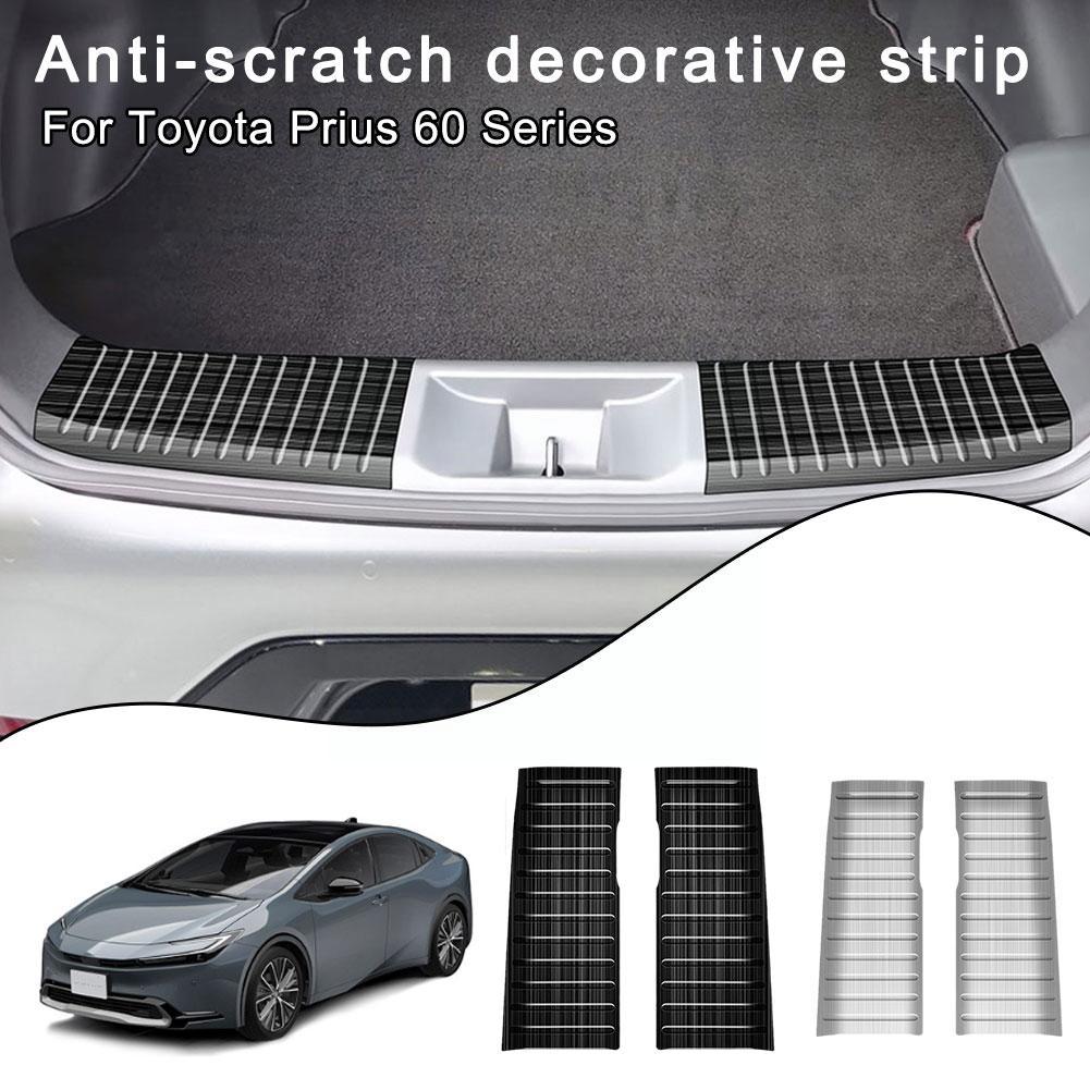 Car Rear Bumper Foot Plate Trunk Door Sill Guard Pedals Cover Protector Car Accessories For Toyota Prius 60 Series 2023 202 K5C8