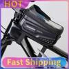 Borsa Superiore per Tubo Manubrio Bicicletta da 1L Impermeabile Borsa Frontale per Tubo Superiore Telaio Touch Screen da 6,8 Pollici Attrezzatura da Equitazione