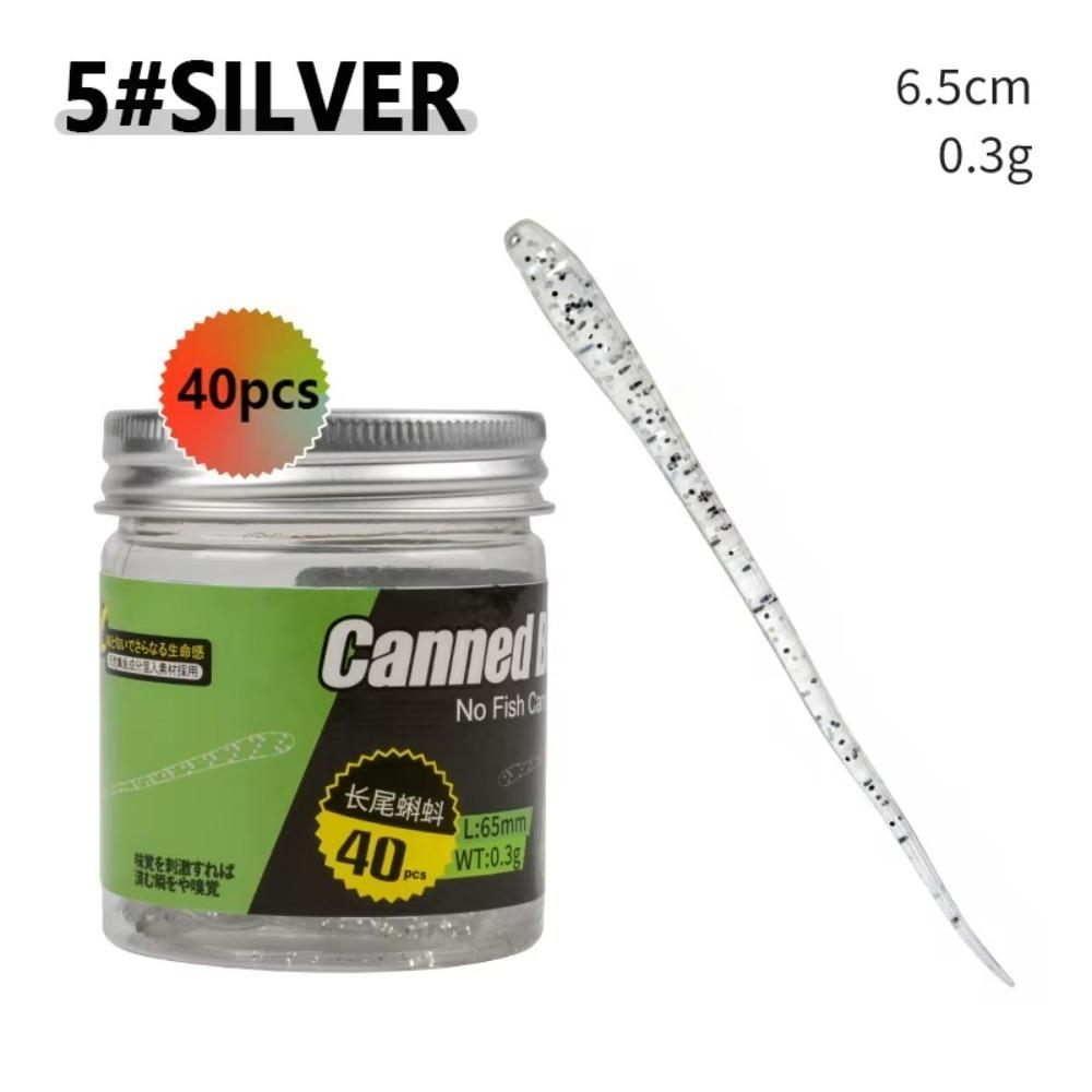 

40pcs Inverted Design Fishing Lure Soft Bait Inverted Soft Insect Mandarin Fish