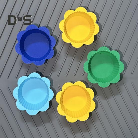 10/20 Τεμάχια Φόρμες Σιλικόνης για Ψήσιμο Πυκνωμένες Αντικολλητικές Φόρμες για Μάφιν Τάρτες με Ακανόνιστα Σχήματα Ασφαλείς για Φούρνο/Κατάψυξη/Πλυντήριο Πιάτων Σκεύη Ψησίματος για Κρέμα Πουτίγκα