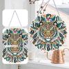 2D Flat DIY Irregular Shaped Drilling Diamond Painting Clock Pendant Diamond Art Clock Pendant Kit for Living Room Decoration