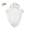 European Style Ornament Holder Vintage Jewelry Tray, Ornate Carved Ring Dish with Gold or White Finish, Elegant Decorative Resin Trinket Organizer for