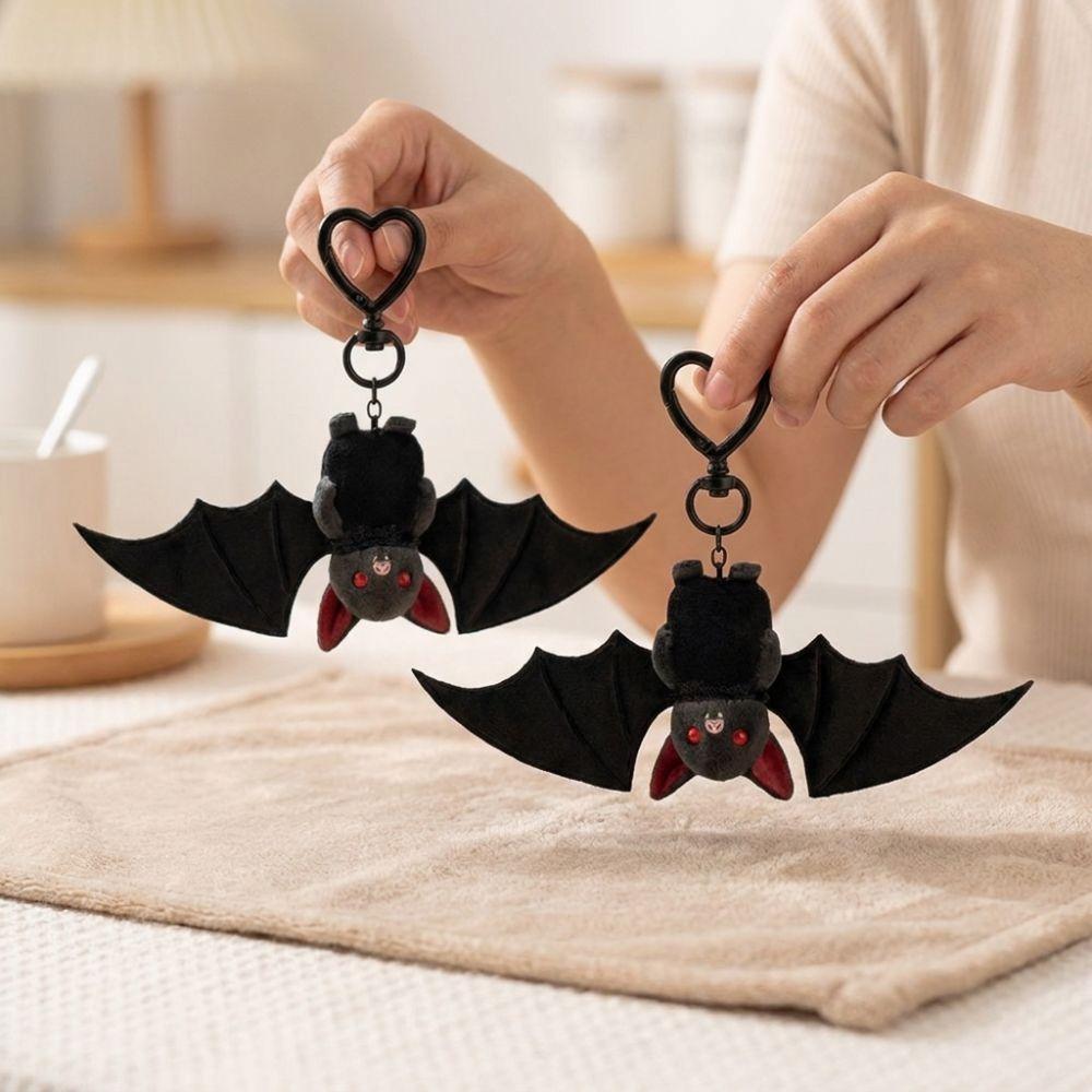 Gothic Bat Keychain with Wings Novelty Cute Bat Keyring Funny Bat Bag Charm  Halloween Gift