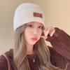 Knitted Hat for Women  Autumn and Winter Warm Korean Style Solid Color Simple Face Showing Small Ear Protection Pullover Woolen Hat for Men