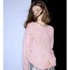 DIMANAF 2025 Autumn Women Sequins New Sweaters Knitting Basic Fashion O-Neck Style Loose Pullover Sweater