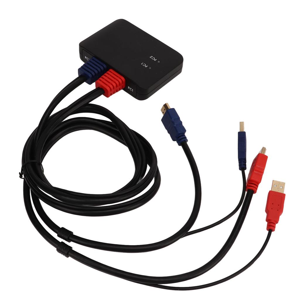 HD Multimedia Interface Switcher 2 in 1 Out KVM Splitter Adapter for Mouse Keyboard Laptop Computer Printer Projector