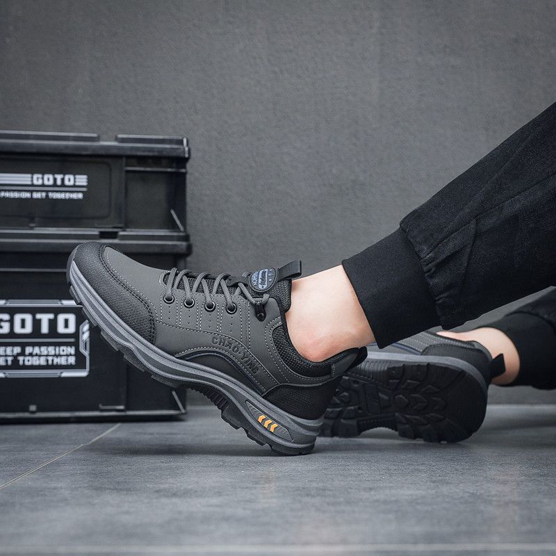 Men's shoes spring new platform comfortable outdoor hiking shoes Korean version trend lightweight breathable sports shoes