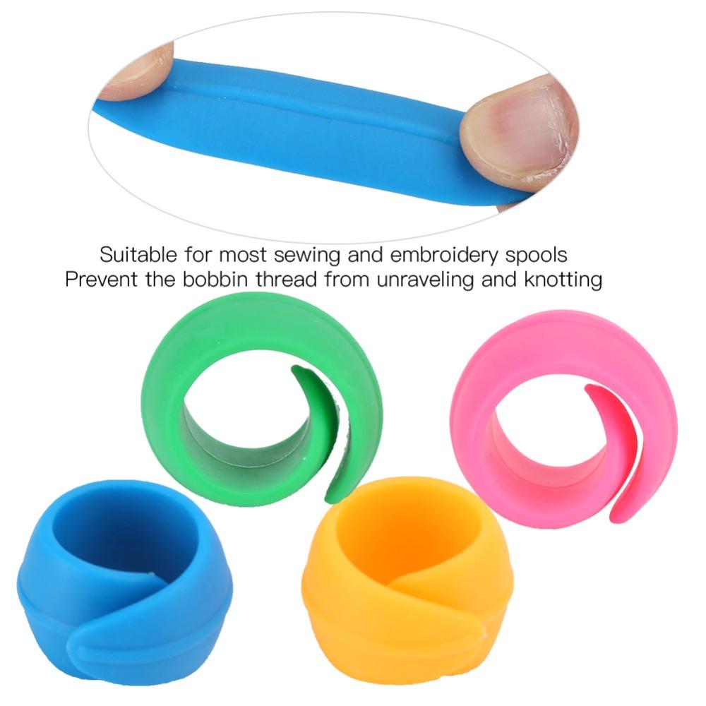 40 pièces Attache-bobines en silicone Bobines colorées Clips Économiseurs de bobines de fil Empêchent le déroulement