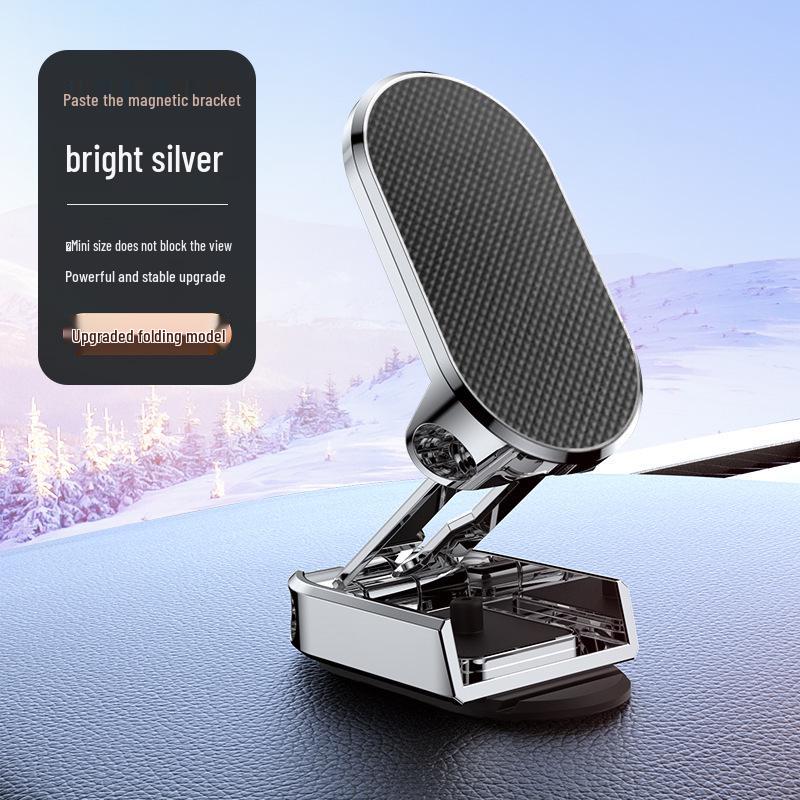 Rotating Folding Alloy Magnetic Car Phone Holder for Navigation