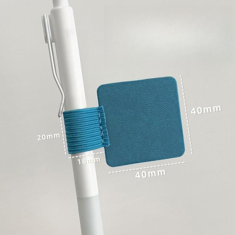 3Pcs Portable Self-Adhesive PU Leather Pen Clip Pencil Elastic Loop Cover Ring for Diary Planner Clip for IPhone Pencil Holder