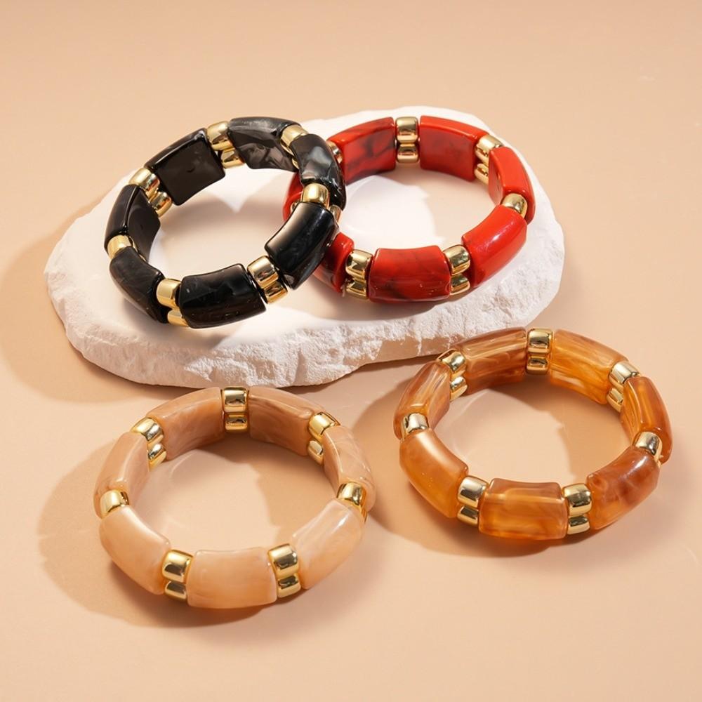 Wide Exaggerated Bracelet Geometric Wide Chunky Bangles Fashion Acrylic Bangle  Girls