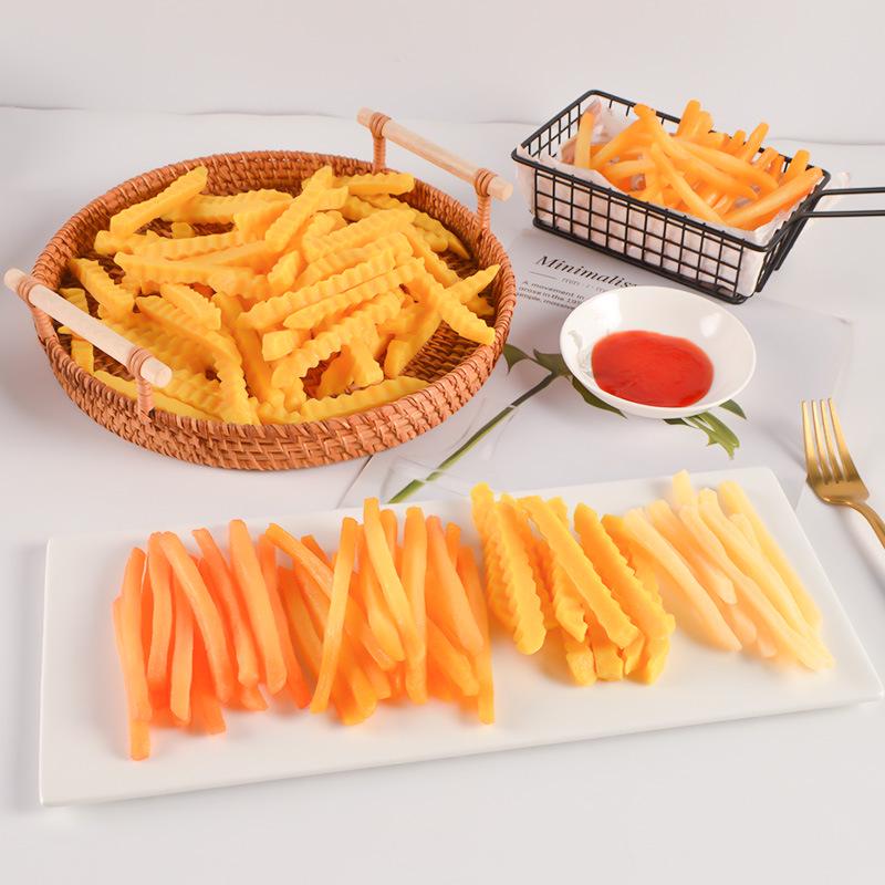 Simulated Wavy Wolf Tooth Fries PVC Food Model - Photography & Decor Prop
