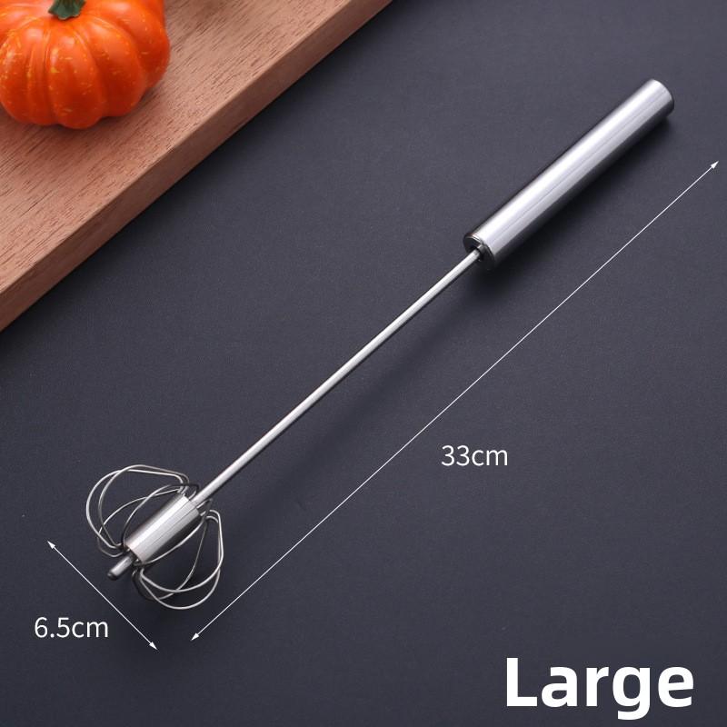 

Полуавтоматический венчик из нержавеющей стали, ручной ручной венчик для выпечки и смешивания крема 14 inch press beater