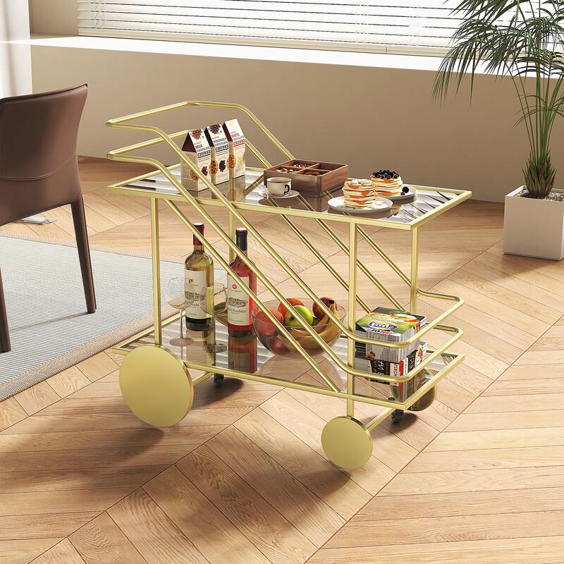 GOWKE 2-Tier Rolling Kitchen Storage Cart