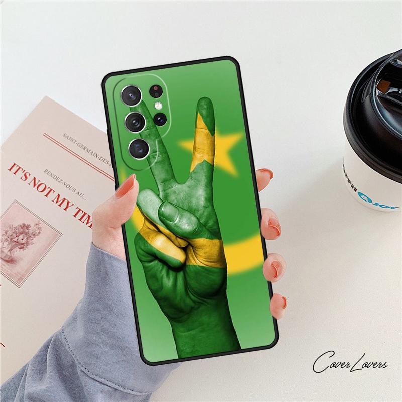 Mauritania Flag phone case For Samsung Galaxy S24 S25 S23 S22 Ultra Note 10 20 Plus S20 S21 FE Cover