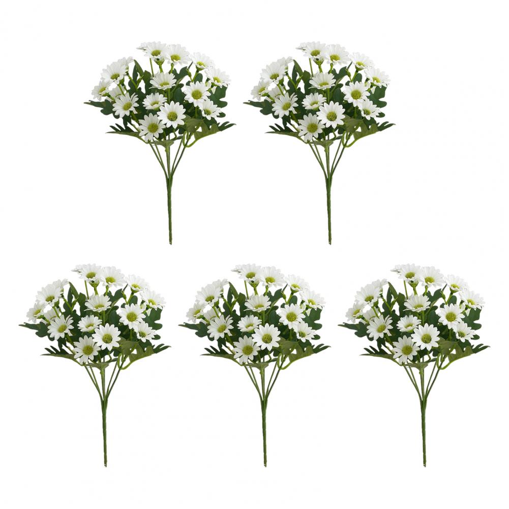Outdoor Artificial Flowers Fake Silk Chrysanthemum Bundle Simulated Flowers Autumn Uv Resistant Thanksgiving Halloween Decor