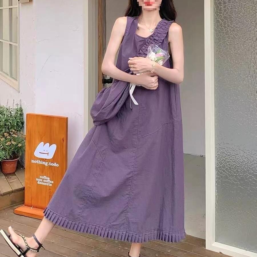 Korean Fashion Dress With Knitted Fabric And Hood For Casual And Travel Use