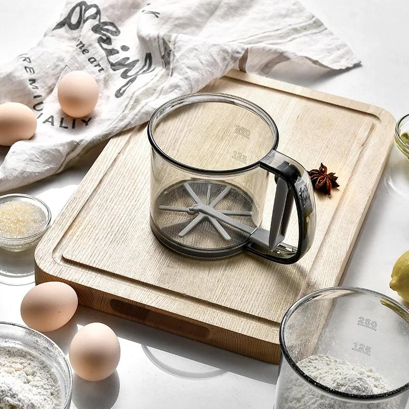 Flour Sieve HandHeld Semi-Automatic Flour Filter Baking Special SieveHousehold Kitchen Ultra-Fine Filter Cup Net