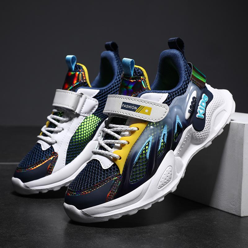 

New Children Shoes Mesh Lightweight Spring Summer Kids Tennis Shoes Running Sports Sneaker for Boy 39 темно-синього кольору