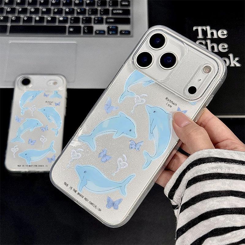 

Blue Capybara Glitter Soft Shell Phone Case for Apple 11, 15, 16, 17, 16Plus, 17ProMax, 17Air 13