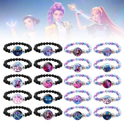 Korean Pop Beaded Bracelet Anime Inspired Fashion Bracelet Colorful Beads Bracelet for Women Men Girls Boys Fans