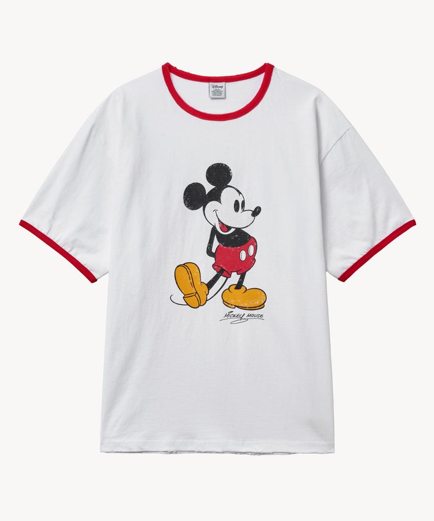 VTWO Ringer _Mickey_ T-Shirt (Red)