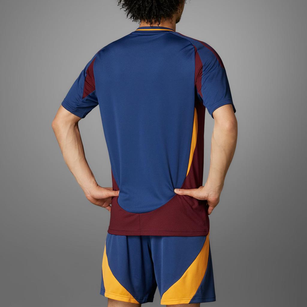 Adidas AS Roma Series Fan Version Second Away Brand Logo Sports Slim Fit Short Sleeve Retro Football Shirt Men Tops Tech-Indigo IT6062