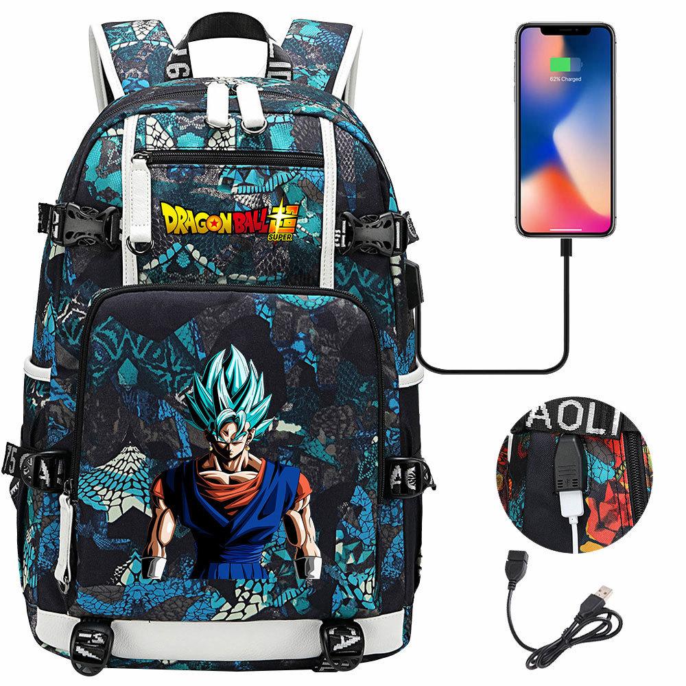 Riman Dragon Ball Wukong USB Teen Student School Bag Men's and Women's Leisure Large Capacity Travel Backpack