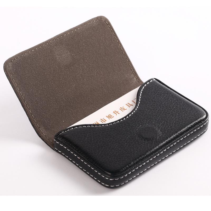 

PU Leather Magnetic Business Card Holder - Creative Gift and Storage Case Apricot (Earth Yellow)