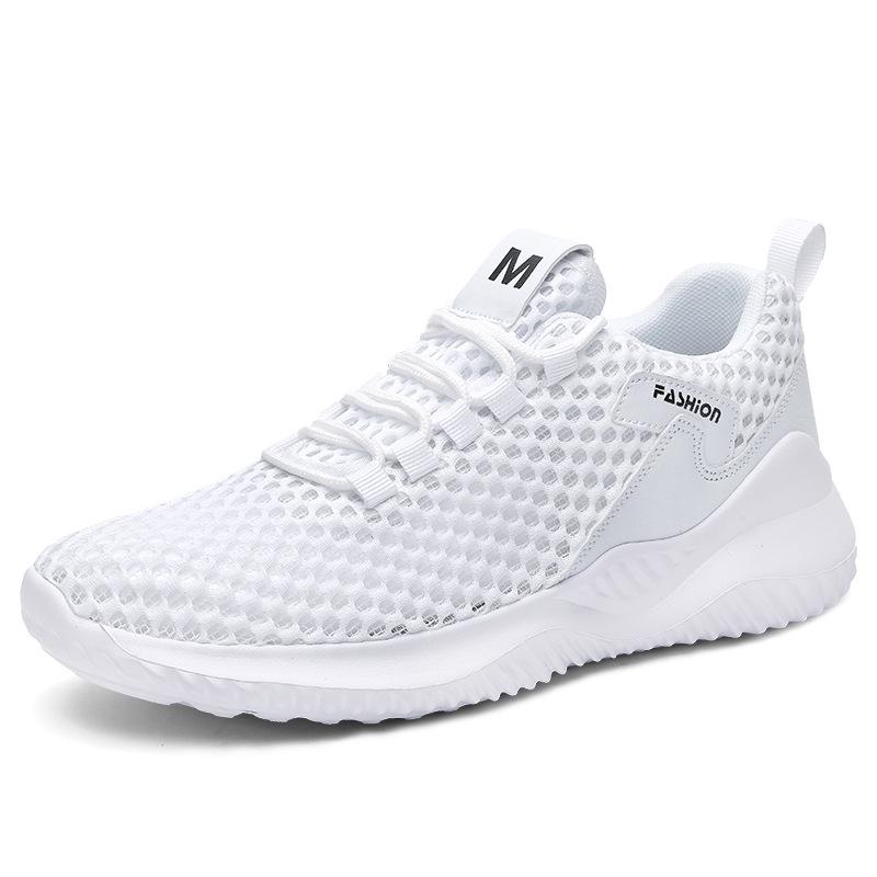 Large size men's shoes summer fly-woven hollow casual shoes breathable shoes men's running shoes sports shoes mesh shoes