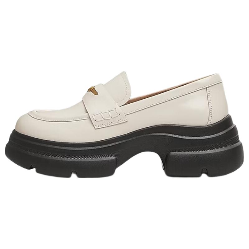 TATA Magic Detective Britische Loafer mit dicker Sohle Damenschuhe, Kleine Lederschuhe