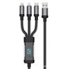 120W Smart Digital Display 3-in-1 Fast Charging Cable for Huawei, Apple 15, Xiaomi, and Android Devices