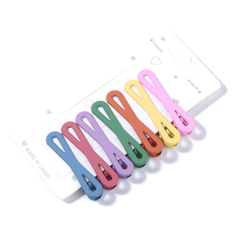 

7pcs/Lot Macaron Color Hair Bow Clips For Girls Baby Kawii Barrettes Cute Haar Accessoires Kids Hairpins Children Hairgrip Hot