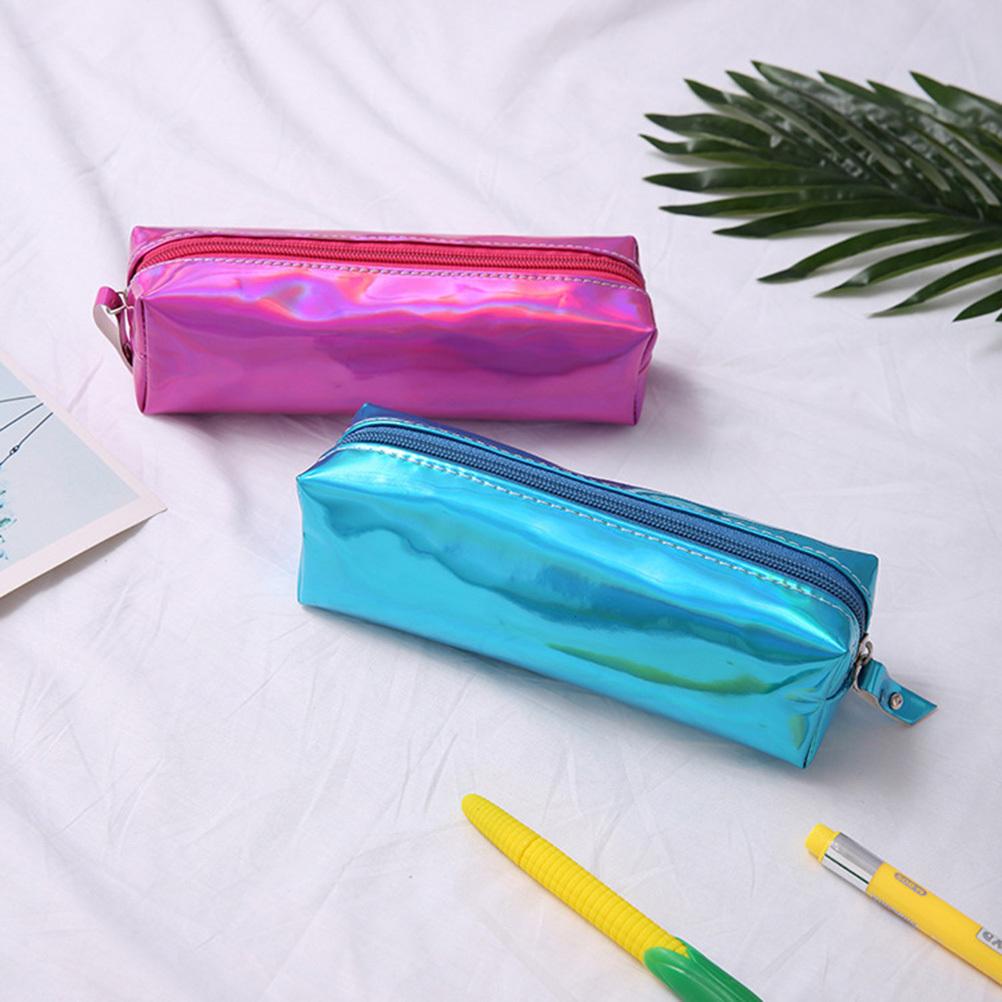 Gold Pencil Case Glitter Pen Bag Pouch Flexible Exquisite Craftsmanship Student Travel Gift Pencil Case