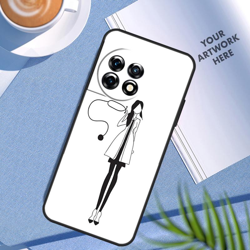Cartoon Doctor Nurse Case For OnePlus Nord CE 3 Lite 2 2T N10 N20 OnePlus 12R 10T 9RT 10R 8 9 10 Pro 11 12 Cover
